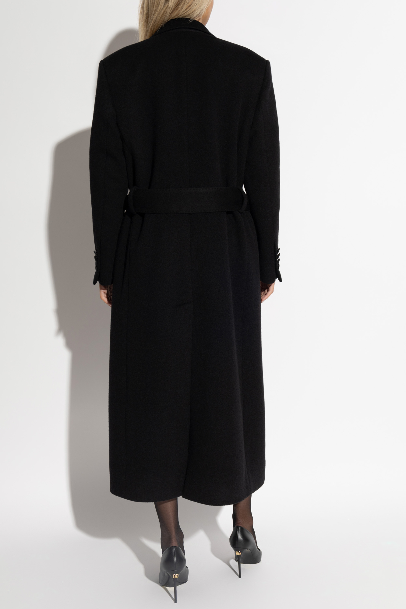 コート Dolce & Gabbana Black Cashmere Coat Dolce & Gabbana Coat Black on SALE | Fashionesta